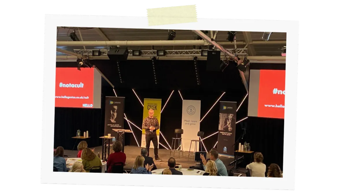 Jody Raynsford on stage — #notacult